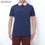 Chỗ sỉ áo thun nam cổ bẻ thêu chữ thun co giãn