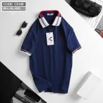 Chỗ sỉ áo thun nam cổ bẻ thêu chữ thun co giãn