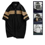 Nguồn hàng sỉ áo Thun Nam Có Cổ Phối Sọc Độc Đáo (Có Size 3XL)