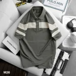 Nguồn hàng sỉ áo Thun Nam Có Cổ Phối Sọc Độc Đáo (Có Size 3XL)