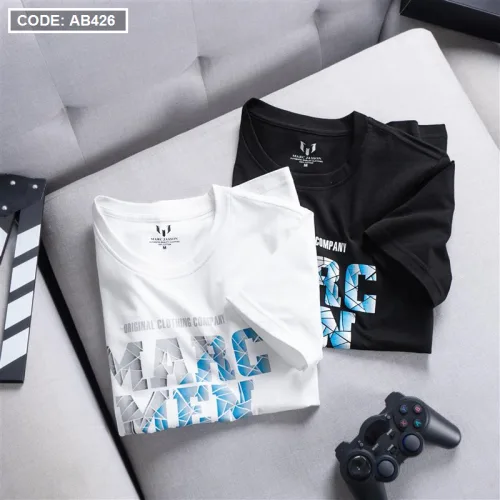Chỗ sỉ áo Thun Nam Cổ Tròn Cotton In Chữ Marc Men