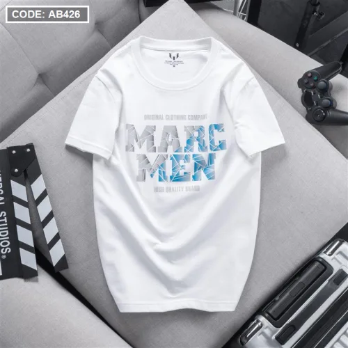 Chỗ sỉ áo Thun Nam Cổ Tròn Cotton In Chữ Marc Men