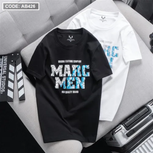 Chỗ sỉ áo Thun Nam Cổ Tròn Cotton In Chữ Marc Men