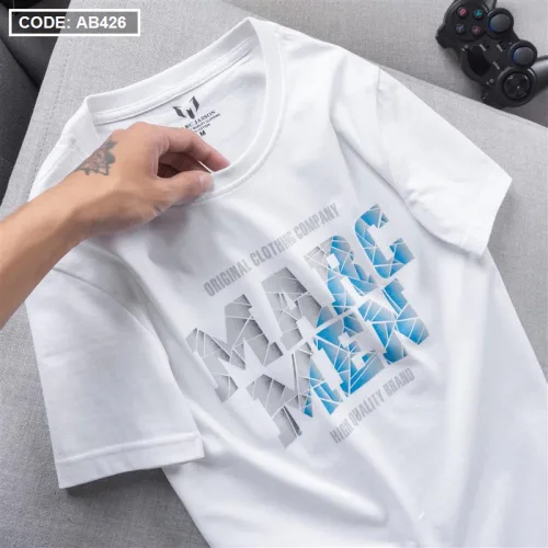 Chỗ sỉ áo Thun Nam Cổ Tròn Cotton In Chữ Marc Men