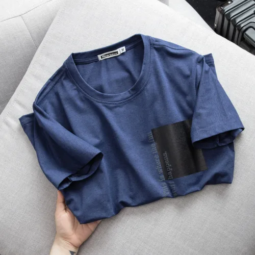Áo thun cotton nam cổ tròn in họa tiết lạ mắt AB425