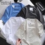 Shop sỉ áo Thun Nam Cổ Tròn Dập Nổi Logo Vải Thun Cotton