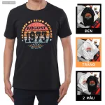 Áo thun nam cotton cổ tròn họa tiết 1973 mã AB389