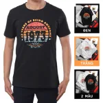 Áo thun nam cotton cổ tròn họa tiết 1973 mã AB389