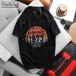 Áo thun nam cotton cổ tròn họa tiết 1973 mã AB389