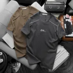 Áo thun nam logo nổi chữ ON, thiết kế cổ tròn, có size 3x
