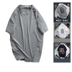 Chỗ sỉ áo Thun Nam Cổ Tròn Rurumen Màu Xám In Chữ Perfect Mặt Sau Big Size