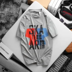 Áo Nam Rurumen Big Size Cổ Tròn Màu Xám AKA TEBO ARD