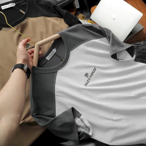 Áo Thun PackHorse Nam Oversize Cổ Tròn Tay Phối Màu