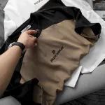 Áo Thun PackHorse Nam Oversize Cổ Tròn Tay Phối Màu