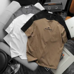 Áo Thun PackHorse Nam Oversize Cổ Tròn Tay Phối Màu