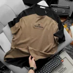 Áo Thun PackHorse Nam Oversize Cổ Tròn Tay Phối Màu