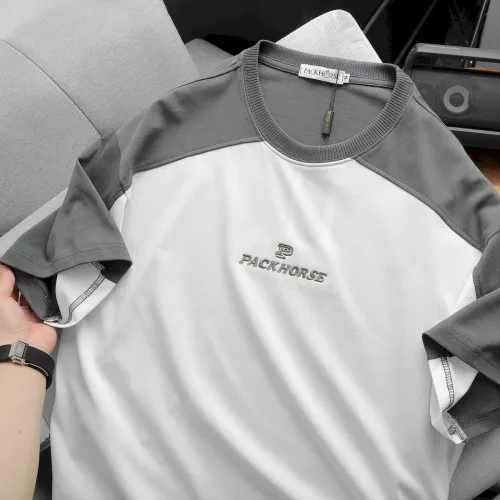 Áo Thun PackHorse Nam Oversize Cổ Tròn Tay Phối Màu