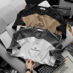 Áo Thun PackHorse Nam Oversize Cổ Tròn Tay Phối Màu