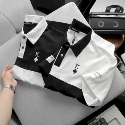 Áo Thun Nam Oversize Cổ Tròn Thêu Logo Poker Big Size