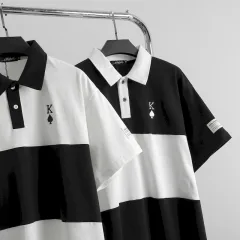 Áo Thun Nam Oversize Cổ Tròn Thêu Logo Poker Big Size