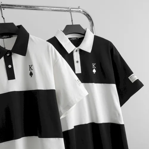Áo Polo Nam Oversize Thêu Logo Poker Big
