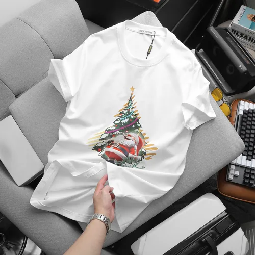 Áo thun nam Pack Horse cổ tròn in chữ Merry Christmas (có size 3x)