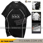 Chuyên sỉ áo Thun Nam Cổ Tròn Pack Horse In Chữ Think Viền Sọc