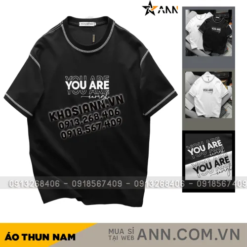 Nguồn hàng sỉ áo Thun Nam Cổ Tròn Pack Horse In Chữ You Are Enough
