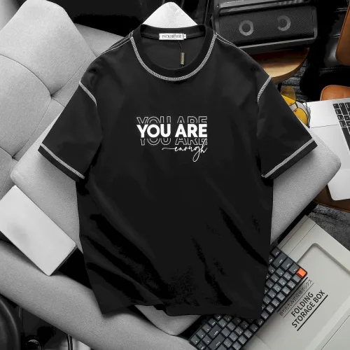 Nguồn hàng sỉ áo Thun Nam Cổ Tròn Pack Horse In Chữ You Are Enough