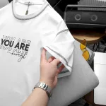 Nguồn hàng sỉ áo Thun Nam Cổ Tròn Pack Horse In Chữ You Are Enough