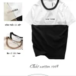 Chỗ sỉ áo Thun Nam Cổ Tròn Pack Horse Thêu Chữ New York Phối Hai Màu