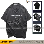 Chuyên sỉ áo Thun Nam Cổ Tròn Pack Hourse In Chữ Unlimited 23 - Có Big Size 100kg