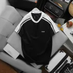 Shop sỉ áo Thun Nam Cổ Tròn Phối Sọc Vai Áo Và Thêu Chữ Pack Trước Ngực Có Big Size