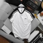 Shop sỉ áo Thun Nam Cổ Tròn Phối Sọc Vai Áo Và Thêu Chữ Pack Trước Ngực Có Big Size