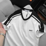 Shop sỉ áo Thun Nam Cổ Tròn Phối Sọc Vai Áo Và Thêu Chữ Pack Trước Ngực Có Big Size