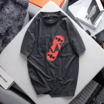 Áo thun nam Rurumen Big Size màu xám cổ tròn in chữ SK8 SKATE