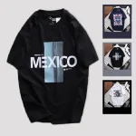 Áo thun nam Rurumen Mexico màu đen, cổ tròn, Big Size
