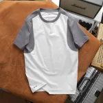 Áo Thun Nam Cổ Tròn Phối Màu Tay Áo Size 3X