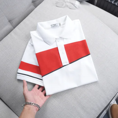 Áo thun polo nam CS185 vải cá sấu Poly phối kẻ sọc màu, có size 3XL