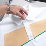Áo thun polo nam CS185 vải cá sấu Poly phối kẻ sọc màu, có size 3XL