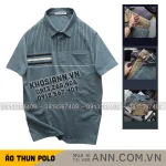 Chuyên sỉ áo Thun Nam Polo - Áo Thun Cổ Bẻ Nam Phối Sọc Có Túi Trước Ngực Sang Trọng Có Big Size