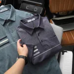 Chuyên sỉ áo Thun Nam Polo - Áo Thun Cổ Bẻ Nam Phối Sọc Có Túi Trước Ngực Sang Trọng Có Big Size