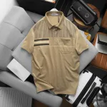 Chuyên sỉ áo Thun Nam Polo - Áo Thun Cổ Bẻ Nam Phối Sọc Có Túi Trước Ngực Sang Trọng Có Big Size