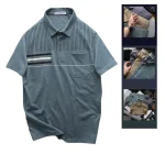 Chuyên sỉ áo Thun Nam Polo - Áo Thun Cổ Bẻ Nam Phối Sọc Có Túi Trước Ngực Sang Trọng Có Big Size