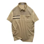 Chuyên sỉ áo Thun Nam Polo - Áo Thun Cổ Bẻ Nam Phối Sọc Có Túi Trước Ngực Sang Trọng Có Big Size