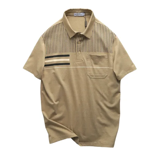 Chuyên sỉ áo Thun Nam Polo - Áo Thun Cổ Bẻ Nam Phối Sọc Có Túi Trước Ngực Sang Trọng Có Big Size