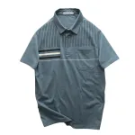 Chuyên sỉ áo Thun Nam Polo - Áo Thun Cổ Bẻ Nam Phối Sọc Có Túi Trước Ngực Sang Trọng Có Big Size