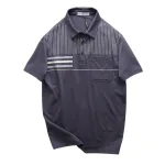 Chuyên sỉ áo Thun Nam Polo - Áo Thun Cổ Bẻ Nam Phối Sọc Có Túi Trước Ngực Sang Trọng Có Big Size