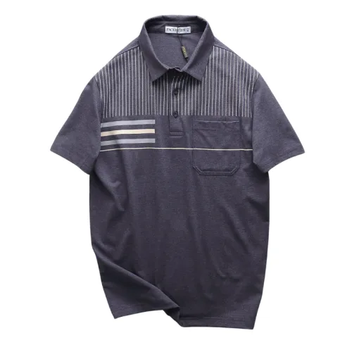 Chuyên sỉ áo Thun Nam Polo - Áo Thun Cổ Bẻ Nam Phối Sọc Có Túi Trước Ngực Sang Trọng Có Big Size