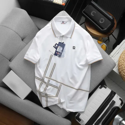 Áo Polo Nam Cổ Bẻ Thêu Chữ R Phối Sọc Vạt Áo Big Size